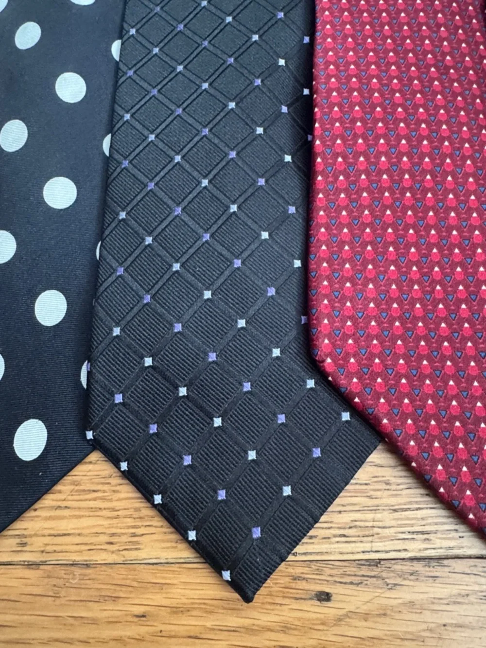 Men's Polka Dot Silk Tie Set of 4